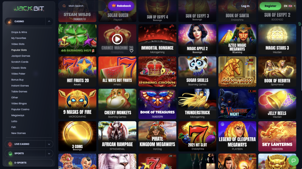 JACKBIT POPULAR SLOTS